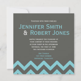 Invitación a la boda de Chevron con carbón vegetal