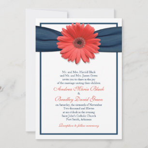 Invitación a la boda de Cinta de la Marina Coral G