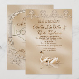 Invitación a la boda de cisne