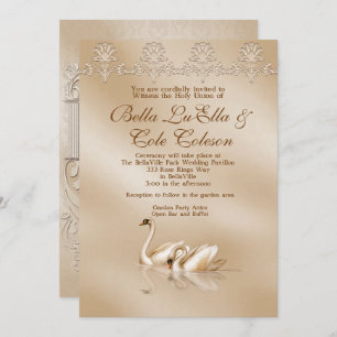 Invitación a la boda de cisne