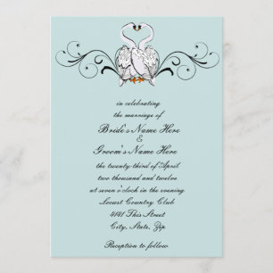 Invitación a la boda de Cisnes de Amor