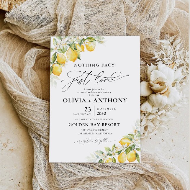Invitación a la boda de cítricos con limón (Subido por el creador)