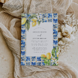 Invitación a la boda de cítricos limoneros mediter