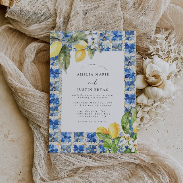 Invitación a la boda de cítricos limoneros mediter (Subido por el creador)