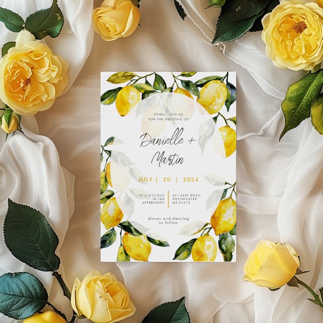 Invitación a la boda de Citrus Lemon Italia (Subido por el creador)