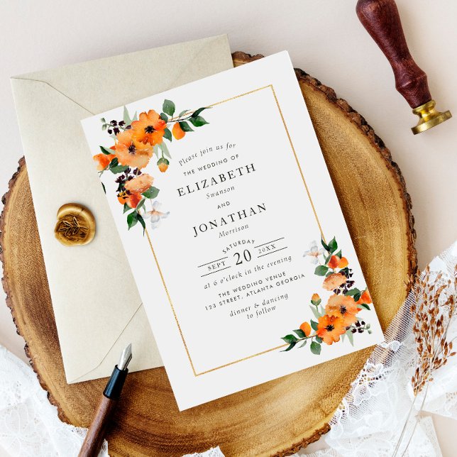 invitación a la boda de citrus naranjas folletos (Subido por el creador)