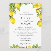 Invitación a la boda de Citrus Orchard