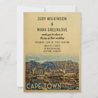Invitación a la boda de Ciudad del Cabo en Sudáfri