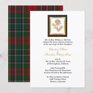 Invitación a la boda de Clan MacClain Thistle Tart
