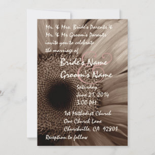 Invitación a la boda de COCOA Gerber Daisy