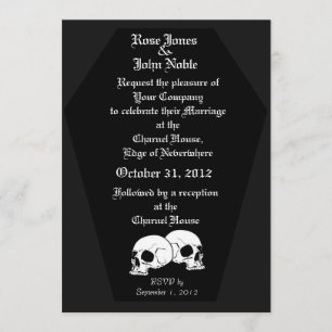 Invitación a la boda de Coffin Ebony (Carbón)