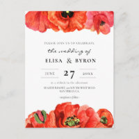 Invitación a la boda de color acuarela de los ador