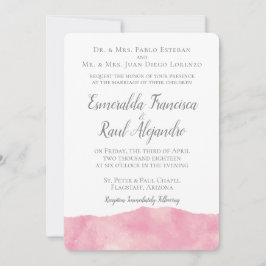 Invitación a la boda de color acuático de caramelo