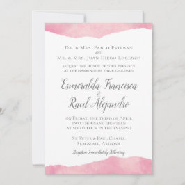 Invitación a la boda de color acuático de caramelo