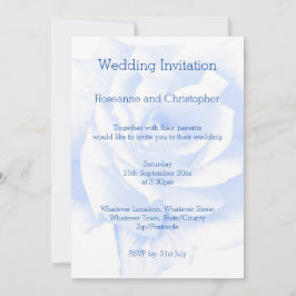 Invitación a la boda de color azul para el diseño