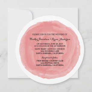 Invitación a la boda de color de agua de redondo r