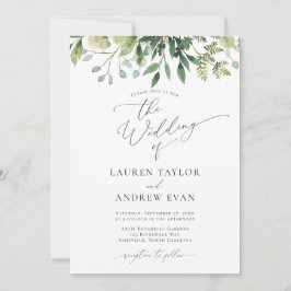 Invitación a la boda de color de agua simple