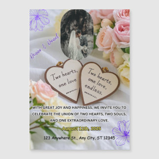 Invitación a la boda de color de agua suave