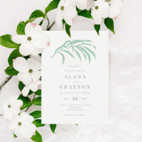 Invitación a la boda de color editable por palm tr