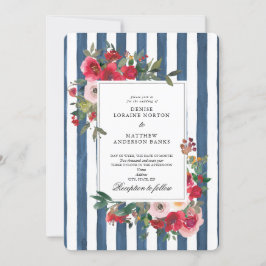 Invitación a la boda de color oscuro denim