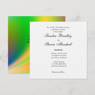 Invitación a la boda de colores arcoiris