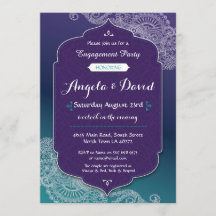 Invitación a la boda de compromiso de joyas de Hen