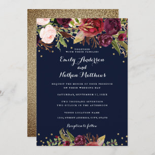Invitación a la boda de Confetti floral de la Mari