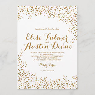Invitación a la boda de Confetti Gold