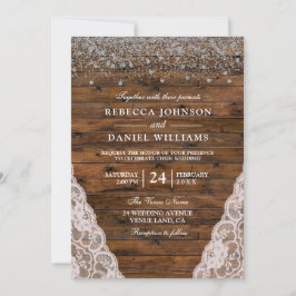 Invitación a la boda de Confetti, Purpurina de enc