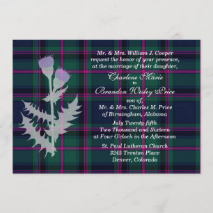 Invitación a la boda de Cooper Clan Tartan