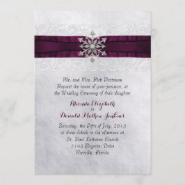 Invitación a la boda de copos de nieve con joyas d