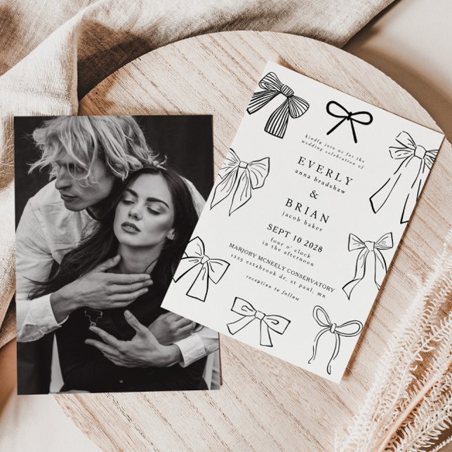 Invitación a la boda de Coquette Bows (Subido por el creador)
