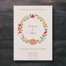 Invitación a la boda de coraje y otoño