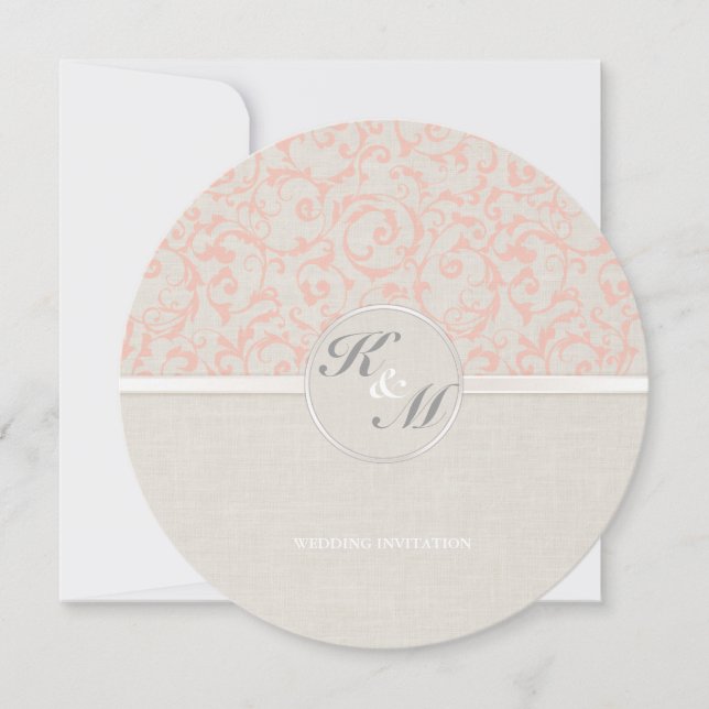 Invitación a la boda de coral SmartElegance (Anverso)