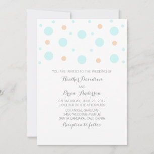 Invitación a la boda de Coral Turquoise Confetti