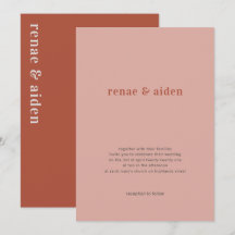 Invitación a la boda de corales, invitación a la b