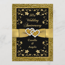 Invitación a la boda de corazones unidos a 50 años