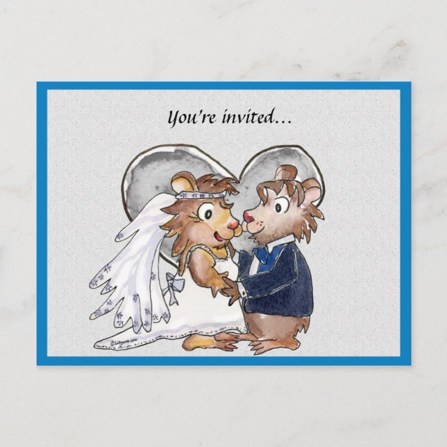 Invitación a la boda de corte Guardar las tarjetas (Anverso)