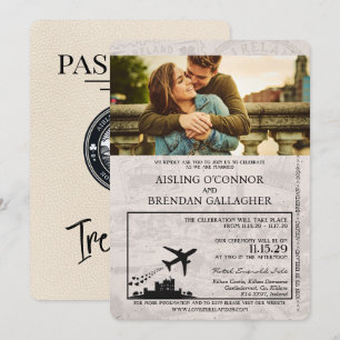 Invitación a la boda de Costa de Marfil-Irlanda