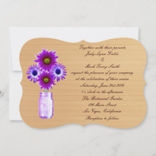 Invitación a la boda de Country Rustic Purple Maso