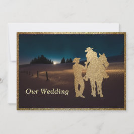 Invitación a la boda de Cowboy Cowgirl en Occident