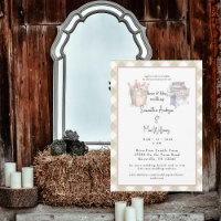 Invitación a la boda de Cream Beer & BBQ