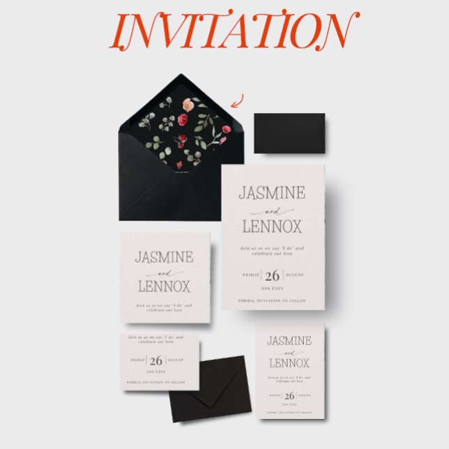 Invitación a la boda de crema beige moderna (Subido por el creador)