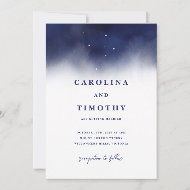 Invitación a la boda de crux de la Cruz del Sur Ce (Anverso)