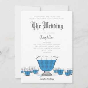 Invitación a la boda de Crystal Punch Bowl