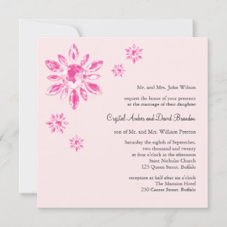Invitación a la boda de Crystal (rosa)