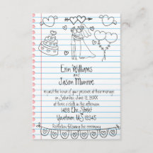 Invitación a la boda de cuadernos