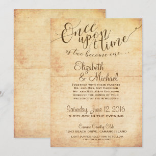 Invitación a la boda de cuento de hadas de una vez