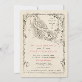 Invitación a la boda de cuento de hadas en libros 