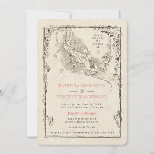 Invitación a la boda de cuento de hadas en libros